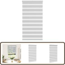 Store zèbre gris clair largeur du tissu 80,9 cm polyester - Vidaxl