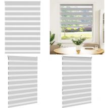 Vidaxl - Store zèbre gris clair largeur du tissu 90,9 cm polyester