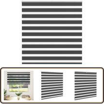 Vidaxl - Store zèbre noir 150x100 cm largeur du tissu 145,9 cm polyester