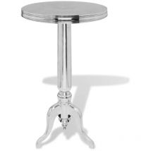 Table auxiliaire ronde Aluminium Argenté Vidaxl
