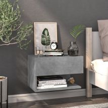 Table de chevet murale Gris béton Vidaxl
