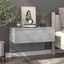 Table de chevet murale Gris béton Vidaxl