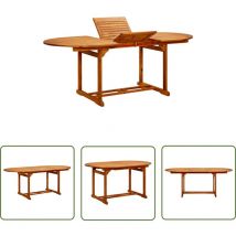 Doc&et² - The Living Store Table de jardin 200x100x75 cm Bois d'acacia massif - Table De Jardin - Table Extérieure - Acacia Massif - Mobilier De