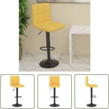 VidaXL Tabouret de bar Jaune moutarde Tissu