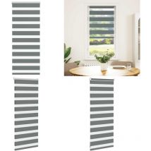 Zebrarollo Dunkelgrau 55x100 cm Stoffbreite 50,9 cm Polyester - Vidaxl