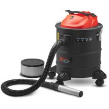 Warm Tech - Vide cendres 1200W 20L avec soufflerie, fonction décolmatage et roues