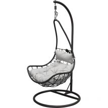 Vide Chaise de jardin suspendue, noir, gris.