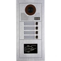 Fp-tech - videocitofono 2 fili 1 2 3 4 monitor lcd touch familiare bifamiliare condominiale telecamera (1 Unita Esterna Quadrifamiliare)