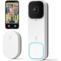 Woox - Timbre Inteligente, Timbre Inalámbrico con Cámara 2K, Videoportero WiFi Impermeable, Ángulo de visión de 170°, Detección de Personas/Paquetes,