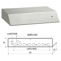 Videotec - VD18T1 - Distributeur signal vidéo 1 Entrée / 8 Sorties - 47-63Hz 15W 100-240V