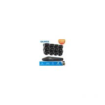 SANNCE Videoüberwachungsset CCTV-System 8CH TVI-Recorder + Dome-Überwachungskamera HD 1080p Nachtsicht 20 m – 8 Dome-Kameras ohne Festplatte