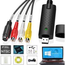 Galozzoit - Vidéo Capture Audio Video usb 2.0 Convertisseur vhs Numérique Boîtier d'Acquisition Capture Video de Magnétoscope Cassettes vhs c Hi8