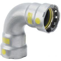 Viega Bogen 90 Grad mit SC Megapress G 4616 in 3/4 Zoll Stahl Zn-Ni besch.