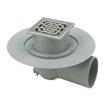 Alternative Haustechnik - Viega Siphon de sol Advantix 557171 dn 100, plastique gris, siphon horizontal