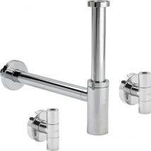 Viega Eleganta Set 492489 1xFlaschengeruchverschluss 2xEckventil
