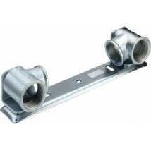 Viega Gaszähleranschlussplatte Für Zweistutzengaszähler G23251, Rp 2", Stahl Verzinkt