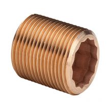 Viega - Langnippel 3535 mit Innenvielkant in G1 x 60mm Rotguss