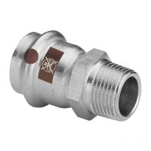 Pièce de transition Temponox 811518 18 mm x r 2000 /2, acier, inoxydable, filetage r, SC-Contur - Viega