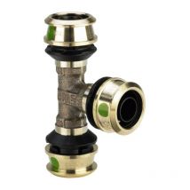 Pièce en t Raxofix 647421 32x16x32mm, avec SC-Contur, bronze de silicium - Viega