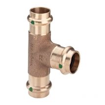 Pièce en t Sanpress 298425 28 x 18 x 28 mm, avec SC-Contur, bronze ou bronze au silicium - Viega