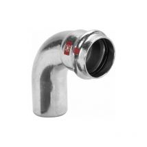 Bogen 90 Grad mit sc Prestabo 1116.1 in 42mm Stahl verzinkt, 558246 - Viega
