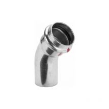Viega Bogen 45 Grad mit sc Prestabo 1126.1 in 42mm Stahl verzinkt, 558383