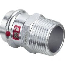 Viega Prestabo Übergangsstück 641979 15 mm x r 3 /4, Stahl unlegiert, SC-Contur, Mehrkant