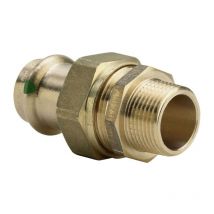 Raccord à vis Sanpress 135966 42 mm x r 2000 2000 / 2, bronze à canon ou silicium, joint plat, SC-Contur - Viega