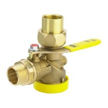 Robinet à tournant sphérique pour compteur de gaz 526283 R/Rp 2000 , laiton, angle, pour compteur de gaz monotube - Viega