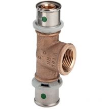 Viega T-Stück mit SC Sanfix P 2117 in 32mm x Rp1 x 32mm Rotguss