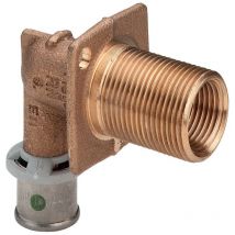 Wanddurchführung mit sc Sanfix p 2132.1 in 16mm x Rp1/2 x 55mm Rotguss - Viega