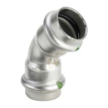 Viega Sanpress Inox 435783 18mm, 45 degrés, acier inoxydable, SC-Contur