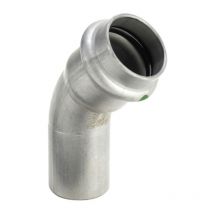 Viega Italia Srl - Viega Sanpress Inox Bogen 435400 22mm, 45Grad, Stahl nichtrostend, SC-Contur