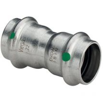 Viega Italia Srl - Viega Sanpress Inox Muffe 436179 22mm, Stahl Nichtrostend, Sc-contur