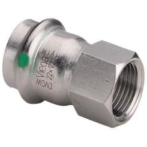 Viega Sanpress Inox Übergangsstück 436575 15mmxRp 1/2, Stahl nichtrostend, Mehrkant, SC-Contur