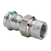 Viega - Sanpress Inox raccord 437565 54mmxRp 2, acier inoxydable, joint plat, SC-Contur