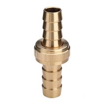 Schlauchverschraubung 113384 1/2' x g 3/4, Messing, flachdichtend, Rändelüberwurfmutter - Viega