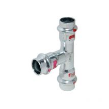 Viega - Prestabo T-Stück 22-15-22 mm mit SC-Contur Modell 1118 Präzisionsstahl 558697