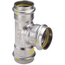 T-Stück mit sc Sanpress Inox g 0218 für Gas in 42mm Edelstahl - Viega