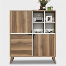 Vielseitige Anrichte Für Wohnzimmer Und Flur Mit Türen 100x115x30cm Pulse - Natur