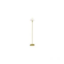 Vienda Lampadaire Laiton, Verre Opalin, Interrupteur Sur Cordon 1x E14