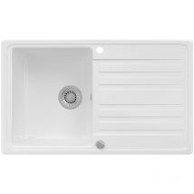 Bergstroem - Evier Valencia, Blanc, 76.5 x 46 cm avec emplacement de séchage, Bergström