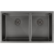 Kroos - vier de cuisine double 760 mm - gun métal brossé - Jaboty