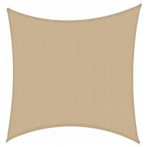 Viereckiger Sonnensegel Sonnenschutzsegel Sand 3x3x3 m aus Polyester