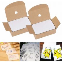 Vierges Cartes,200 pièces Carte à Mémoire Blanche,Carte de Graffiti Bricolage,pour Domicile et Bureau (Blanc, 9 x 5cm) Fei Yu