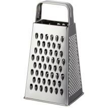 GASTROMAX Vierkantreibe Edelstahl – 4-in-1 Reibe – spülmaschinenfest – 9,5 x 11,5 x 21,5 cm – Silber