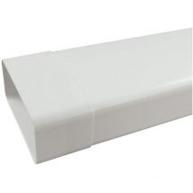 Vierkantrohr 150 mm mit Muffe - Flachkanalrohr für Dunstabzugshauben, Länge 1000 mm