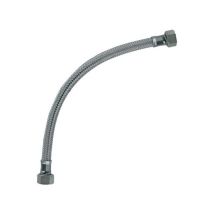 Flexible sanitaire MRG – Caoutchouc spécial – Tresse acier inoxydable AISI 304 – Raccords laiton chromé – 90° max – 10 bar