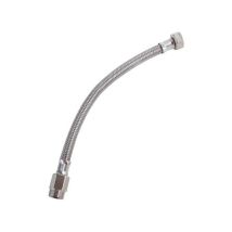 Flexible sanitaire – Flexible d'évier M1/2-F1/2 – Caoutchouc spécial, 9,5 mm, 8 fils tressés AISI 304, Laiton chromé – MRG