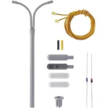 Modelltechnik H0 Lampione stradale doppia Kit da montare 6723 1 pz. - Viessmann